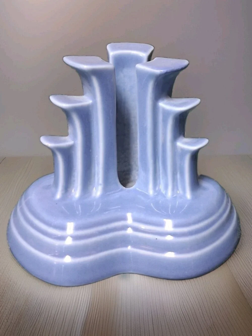 Fiesta USA Pottery Blue Tripod Candle Holder